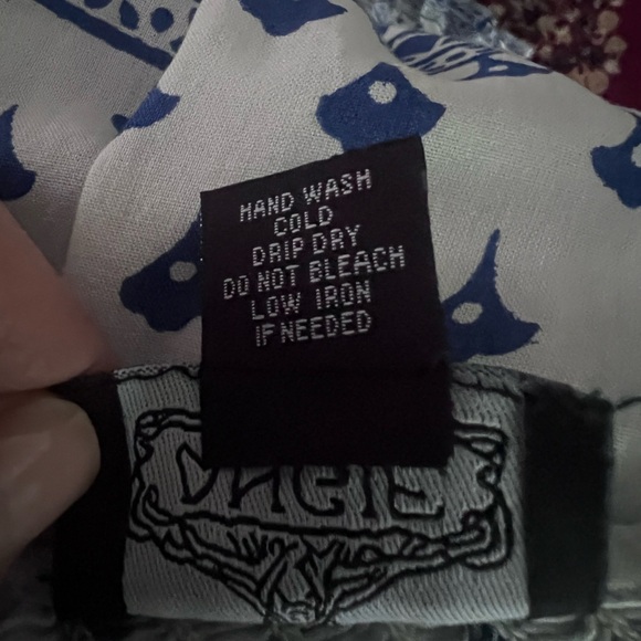 Angie, Elegant Blue and White Maxi Dress, size large - Picture 7 of 8